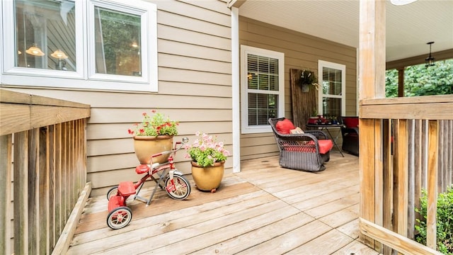 19641 Conestoga Rd, Elkins, AR 72727 - view of wooden porch