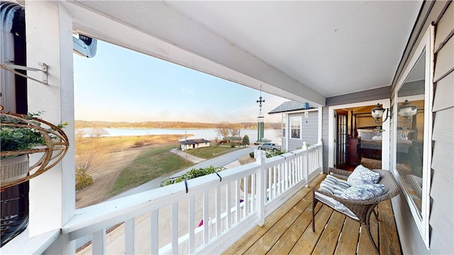 8271 S Lakeshore Dr, Rogers, AR 72756 - balcony featuring a water view