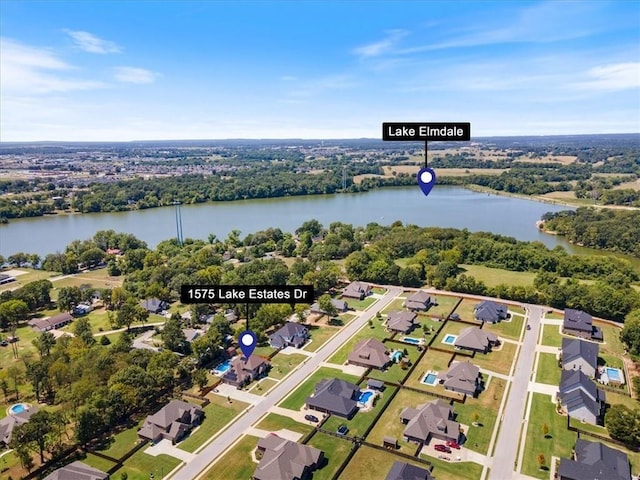 1575 Lake Estates Dr, Springdale, AR 72762 - aerial view of residential area featuring a large body of water