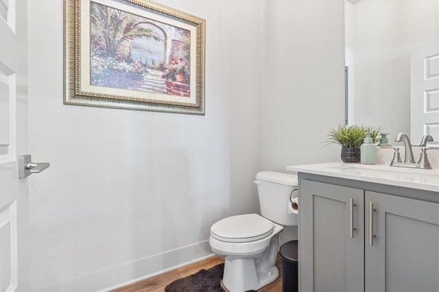 1575 Lake Estates Dr, Springdale, AR 72762 - half bathroom with vanity and wood finished floors