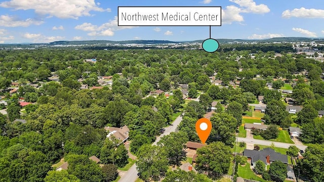 2001 Pin Oak Dr, Springdale, AR 72762 - bird's eye view of a heavily wooded area