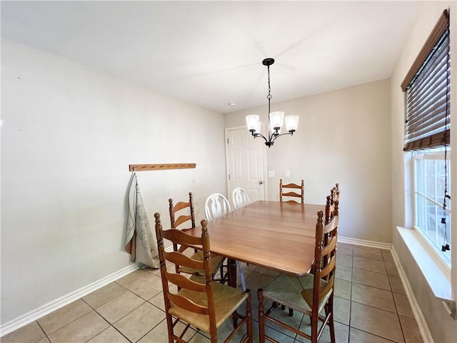 1459 Frisco Track Trce, Elkins, AR 72727 - dining area with light tile patterned floors and a chandelier