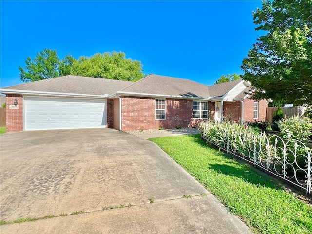 1459 Frisco Track Trce, Elkins, AR 72727 - single story home featuring brick siding, an attached garage, driveway, and roof with shingles