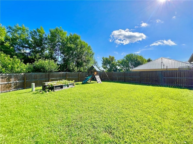 1459 Frisco Track Trce, Elkins, AR 72727 - fenced backyard featuring a playground