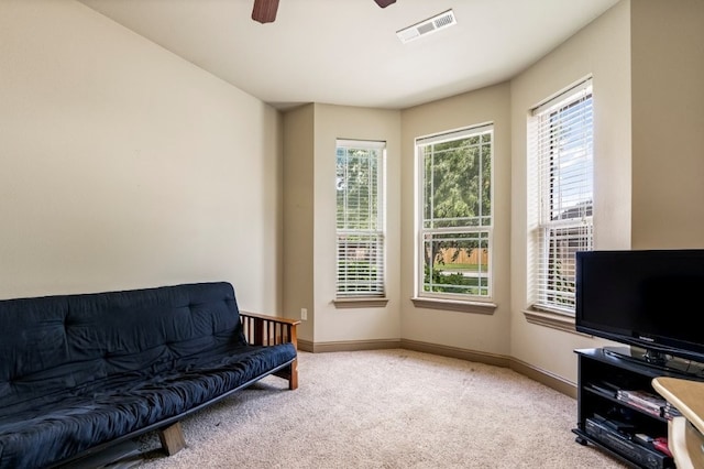 3004 N 16th St, Rogers, AR 72756 - living area featuring carpet floors and a ceiling fan
