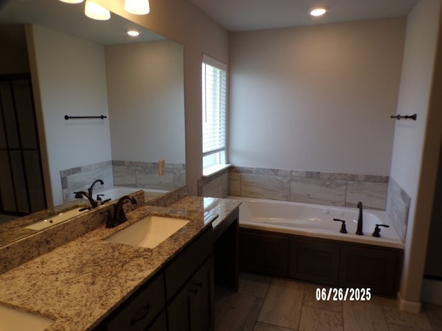 298 S Benchmark Ln, Fayetteville, AR 72704 - full bath with a bath and recessed lighting