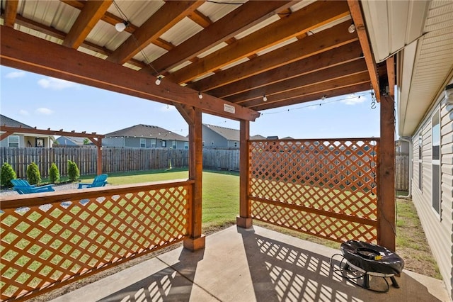 2504 Maplewood Ave, Lowell, AR 72745 - fenced backyard featuring a patio and ceiling fan