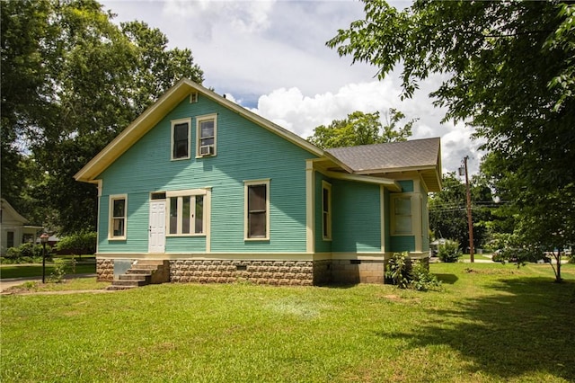 501 Fillmore St, Clarksville, AR 72830 - back of house with a yard, crawl space, and cooling unit