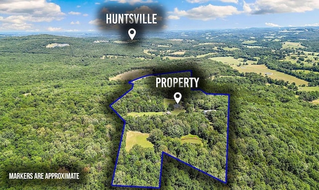 3389 Madison Unit 2405, Huntsville, AR 72740 - view of property location with a heavily wooded area and property boundaries highlighted