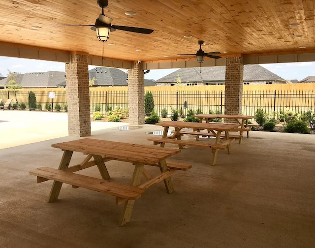 1052 Morra Ave, Tontitown, AR 72762 - view of patio / terrace with ceiling fan and outdoor dining area