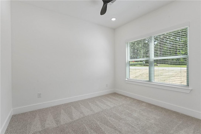 127 Overton Dr, Bella Vista, AR 72714 - spare room with light carpet, ceiling fan, and recessed lighting