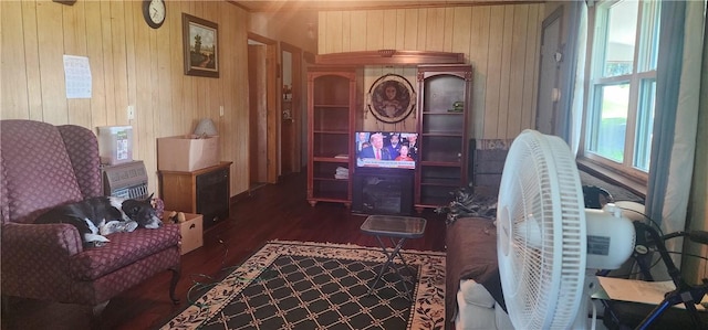 204 Glade St, Marshall, AR 72650 - home office with wood finished floors and wood walls
