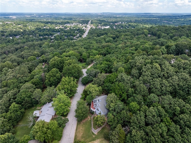 2855 E Hyland Park Rd, Fayetteville, AR 72701 - aerial view of property and surrounding area featuring a heavily wooded area