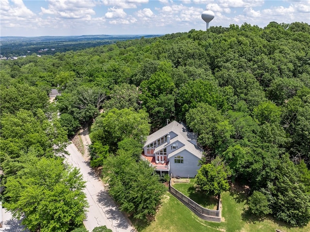 2855 E Hyland Park Rd, Fayetteville, AR 72701 - aerial view of property and surrounding area featuring a heavily wooded area
