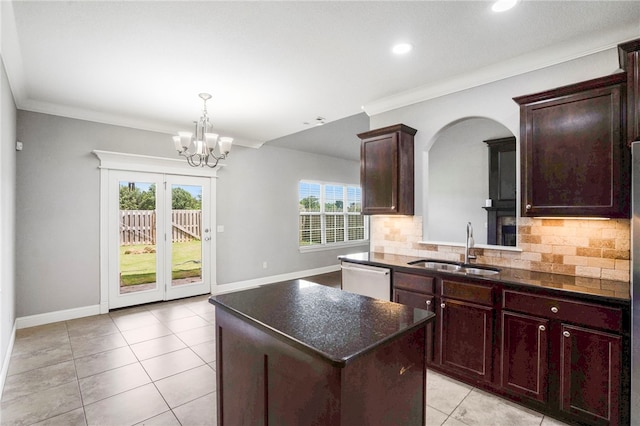 3915 Baltic St, Springdale, AR 72762 - kitchen featuring dishwasher, healthy amount of natural light, backsplash, a center island, and recessed lighting