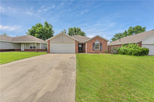 2317 SW Morris St, Bentonville, AR 72712 - single story home with brick siding, concrete driveway, and an attached garage
