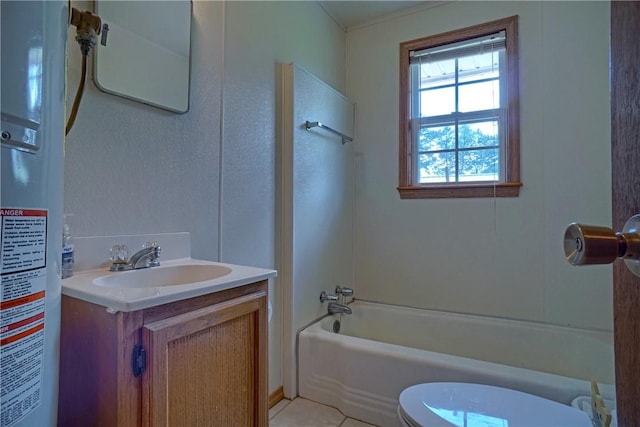 10746 Sr 27, Hector, AR 72843 - bathroom featuring vanity, bathtub / shower combination, and tile patterned floors