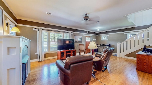 214 Lake Francis Dr, Siloam Springs, AR 72761 - living area with light wood finished floors, healthy amount of natural light, and ceiling fan