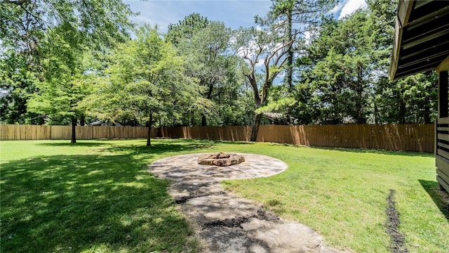 214 Lake Francis Dr, Siloam Springs, AR 72761 - fenced backyard with a fire pit