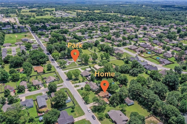 214 Lake Francis Dr, Siloam Springs, AR 72761 - aerial view of property's location with nearby suburban area