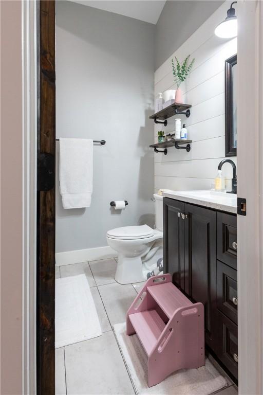 19475 Cotton Ln, Garfield, AR 72732 - half bath with vanity and tile patterned floors