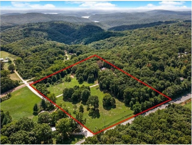 19475 Cotton Ln, Garfield, AR 72732 - view of property location featuring property parcel outlined and a mountain backdrop