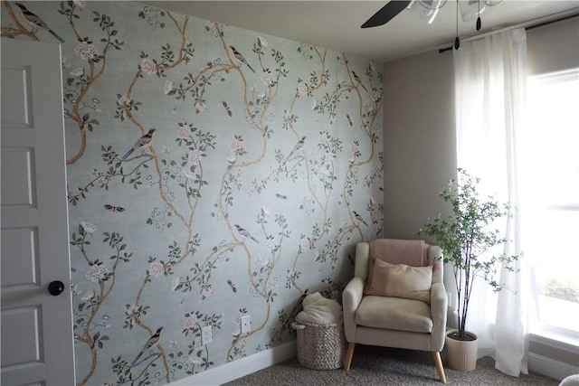 5399 Clear Springs Ave, Springdale, AR 72762 - sitting room featuring ceiling fan and carpet flooring
