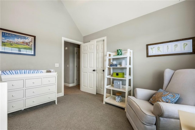 5503 S Turnberry Rd, Rogers, AR 72758 - sitting room with lofted ceiling and carpet flooring