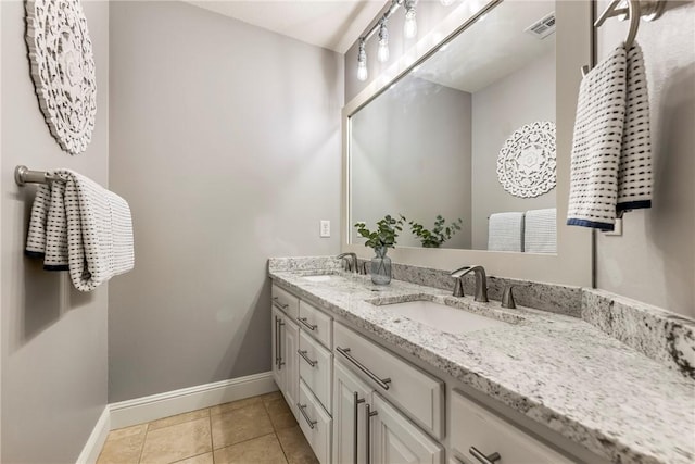 5503 S Turnberry Rd, Rogers, AR 72758 - full bathroom featuring double vanity and tile patterned floors