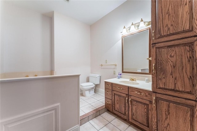 14074 Old Mill Rd, Elkins, AR 72727 - bathroom with vanity and tile patterned flooring