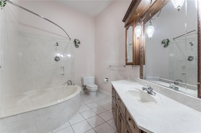 14074 Old Mill Rd, Elkins, AR 72727 - full bathroom with vanity, tile patterned flooring, and tub / shower combination