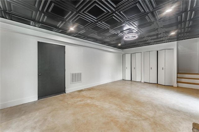 25 Grisham Cir, Bella Vista, AR 72715 - basement featuring baseboards and an ornate ceiling