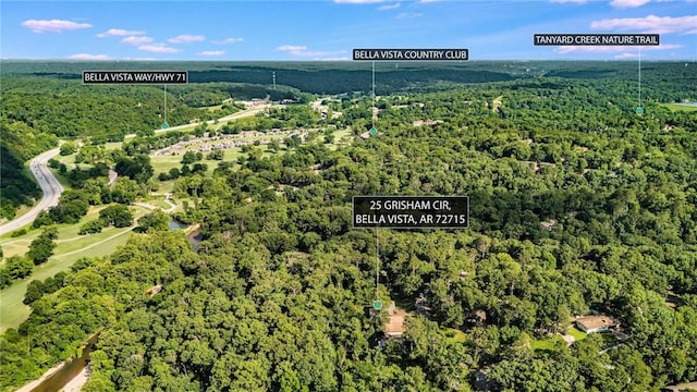 25 Grisham Cir, Bella Vista, AR 72715 - view of property location featuring a forest
