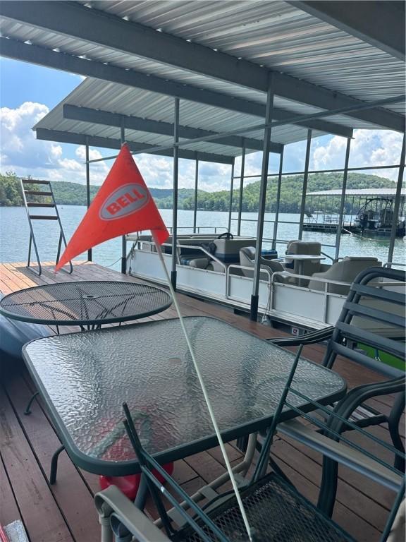393 Timberlake Ln, Eureka Springs, AR 72631 - dock area with a water view and boat lift