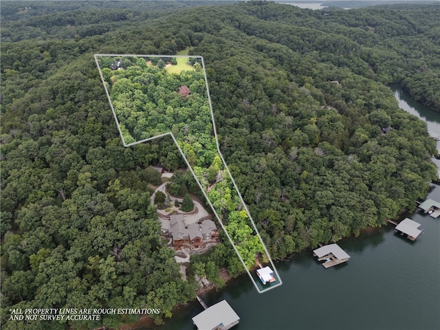 393 Timberlake Ln, Eureka Springs, AR 72631 - aerial view of property and surrounding area featuring property boundaries highlighted
