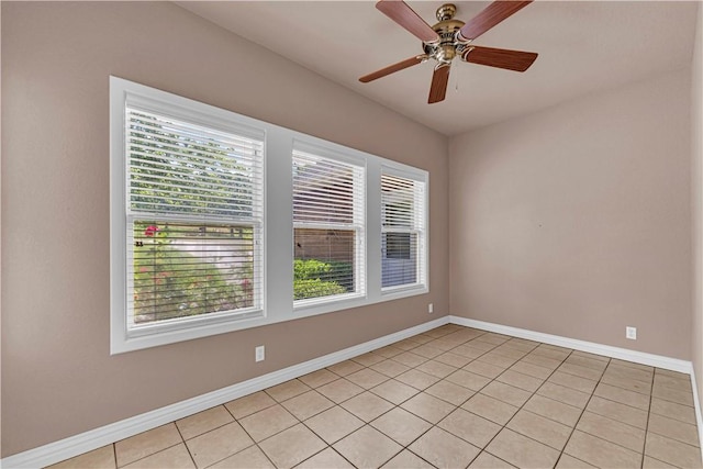 141 Hawn Ave, Huntsville, AR 72738 - spare room featuring ceiling fan and light tile patterned floors
