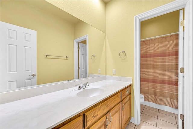 141 Hawn Ave, Huntsville, AR 72738 - full bathroom featuring vanity, tile patterned floors, and a shower with curtain