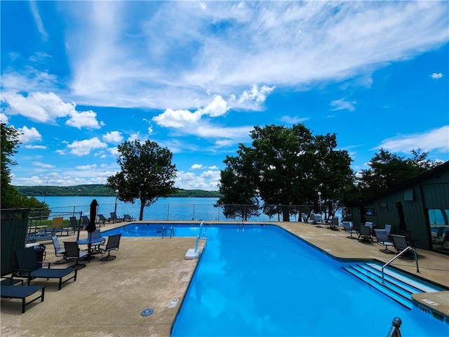 21271 Maple Dr, Garfield, AR 72732 - community pool with a patio and a water view