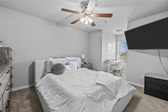 801 Bellmara Cir, Cave Springs, AR 72718 - bedroom with dark carpet and ceiling fan