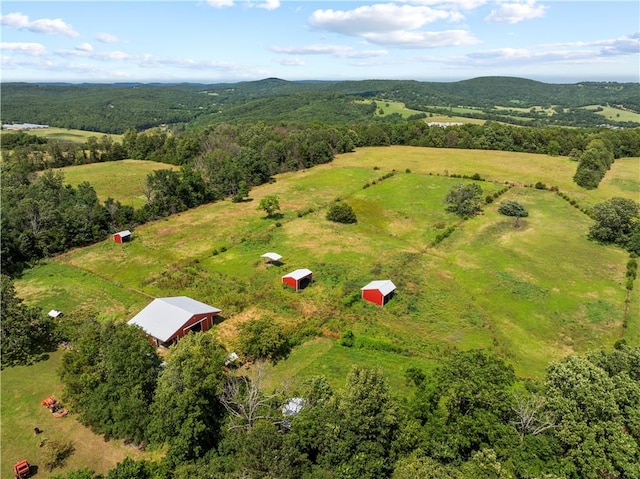 617 County Road 736, Berryville, AR 72616 - aerial view of sparsely populated area featuring a mountain backdrop