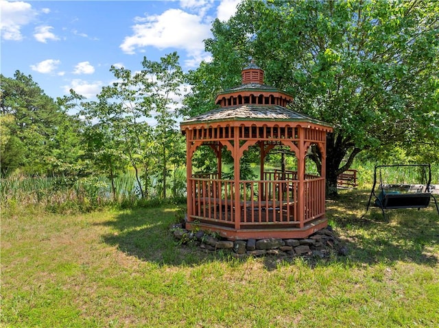 617 County Road 736, Berryville, AR 72616 - view of green lawn featuring a gazebo