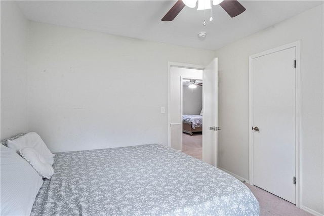 1903 Jean St, Springdale, AR 72762 - bedroom with light colored carpet and ceiling fan