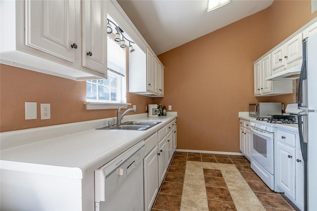 2523 Meadow Lake St, Springdale, AR 72764 - kitchen featuring white appliances, white cabinets, and light countertops