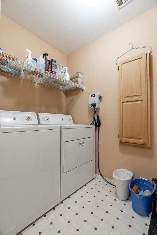2523 Meadow Lake St, Springdale, AR 72764 - laundry room with washing machine and dryer and light floors