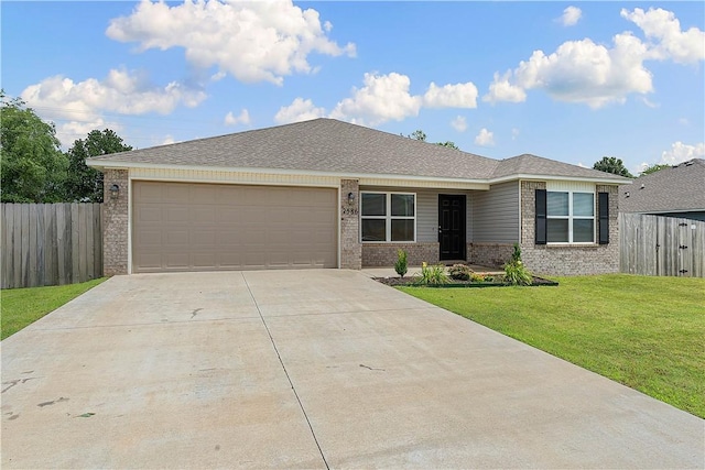 2586 Chittick St, Pea Ridge, AR 72751 - single story home featuring concrete driveway, brick siding, a garage, and roof with shingles