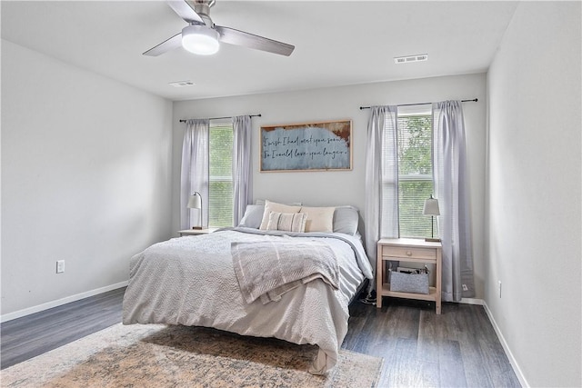 2586 Chittick St, Pea Ridge, AR 72751 - bedroom featuring dark wood-style flooring and a ceiling fan