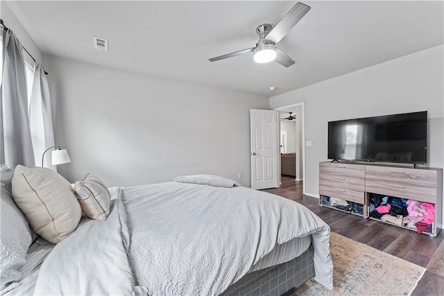 2586 Chittick St, Pea Ridge, AR 72751 - bedroom with dark wood-type flooring and a ceiling fan