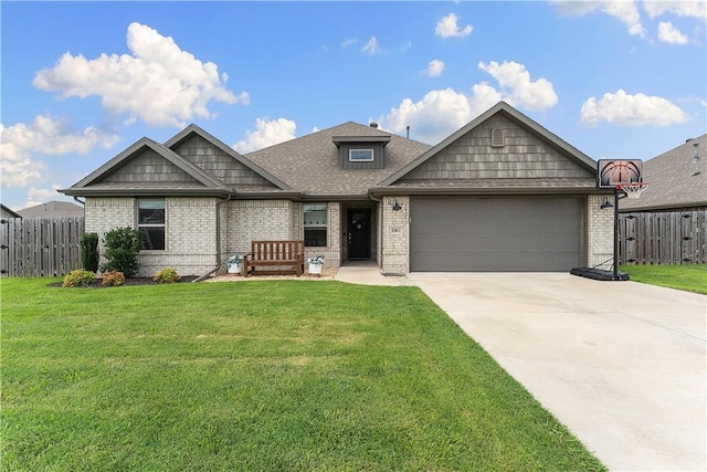 1001 Kimball Ln, Pea Ridge, AR 72751 - craftsman inspired home with brick siding, a garage, concrete driveway, and roof with shingles