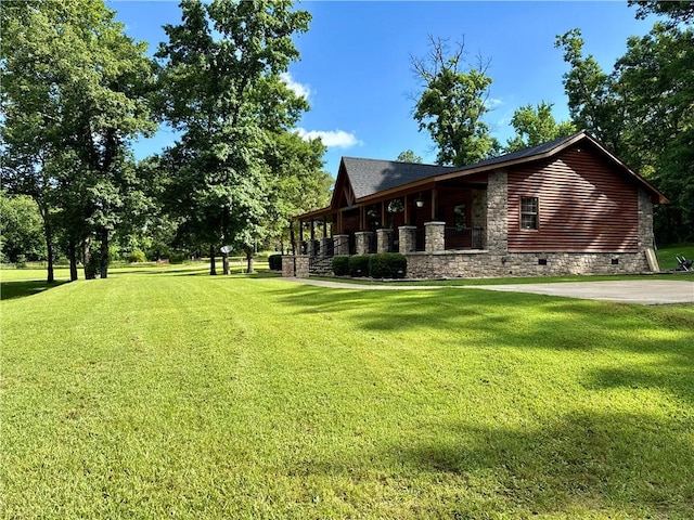 8500 Rock Creek Rd, Mulberry, AR 72947 - view of home's exterior with crawl space and a yard