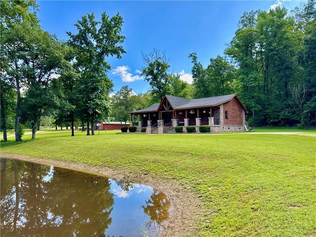 8500 Rock Creek Rd, Mulberry, AR 72947 - surrounding community featuring a water view and a lawn